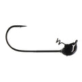 Dirty Jigs Scott Canterbury Shakey Head fishing lure with a black jig head, featuring a sharp hook and twist lock for securing soft plastic bait, designed for fishing tackle use.
