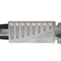 Do-it Molds Finesse Drop-Shot Sinker Mold showing multiple sinker sizes from 5/8 to 1/32 ounce, made of metal with integrated handles for fishing tackle use.