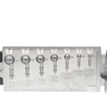 Do-it Molds Round Head Jig Mold (Gamakatsu Hooks) showing a metal mold with multiple round head jig sizes for making custom fishing lures used in fishing tackle.