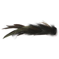 Double Buford Urban Fly Co. black feathered fishing lure designed for fly fishing, featuring layered feathers and synthetic fibers for realistic movement in water.