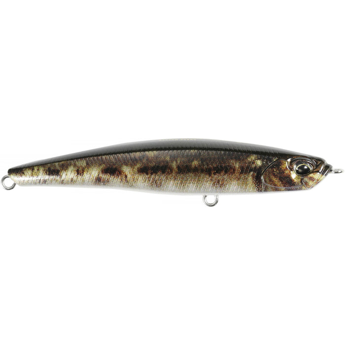 Duo Realis Bayruf Seek 85S lifelike fishing lure with realistic fish scale pattern, detailed eyes, and slender body designed for effective fishing tackle use.