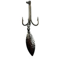 DW 7/0 Bladed Teaser Hook-#4.5 Willow with twin hooks and a hammered willow blade for musky fishing tackle