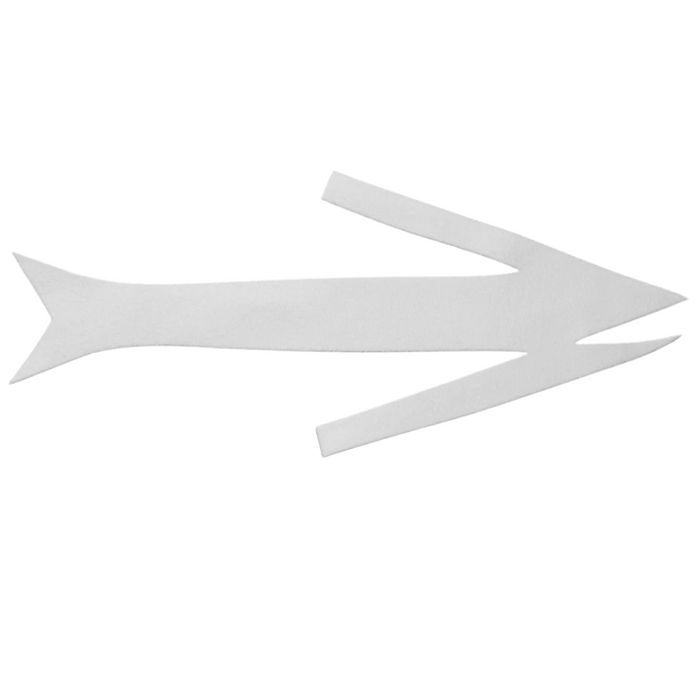 Eastern Trophy Tails-CK Baitfish Tail in plain white, designed as a flexible fishing lure tail for musky and other fishing tackle applications.
