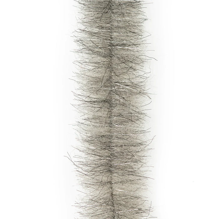 Enrico Puglisi Muddler Minnow UV Brush shown as dense gray fly tying fibers for creating fishing lures and custom fly patterns
