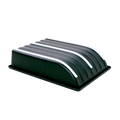Eskimo Sled Tracking Kits showing a black rectangular plastic base with multiple curved tracks designed for use on ice fishing sleds to improve maneuverability on snow and ice.