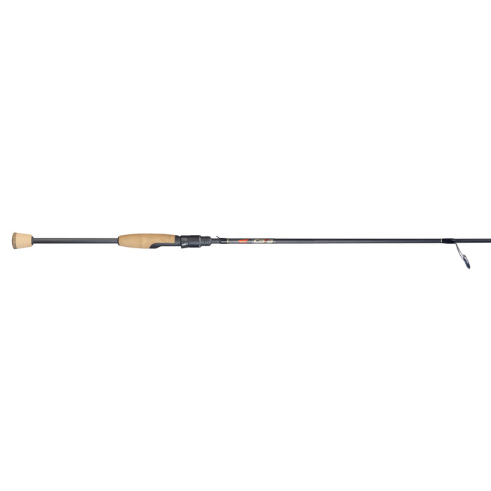 Falcon Rods Cara Spinning Rods featuring a lightweight graphite blank, ergonomic cork handle, and precise reel seat designed for smooth casting and optimal fishing tackle performance.