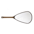 Fishpond Nomad Canyon Net with a brown textured handle and clear rubberized mesh netting designed for fishing, suitable for catch-and-release.