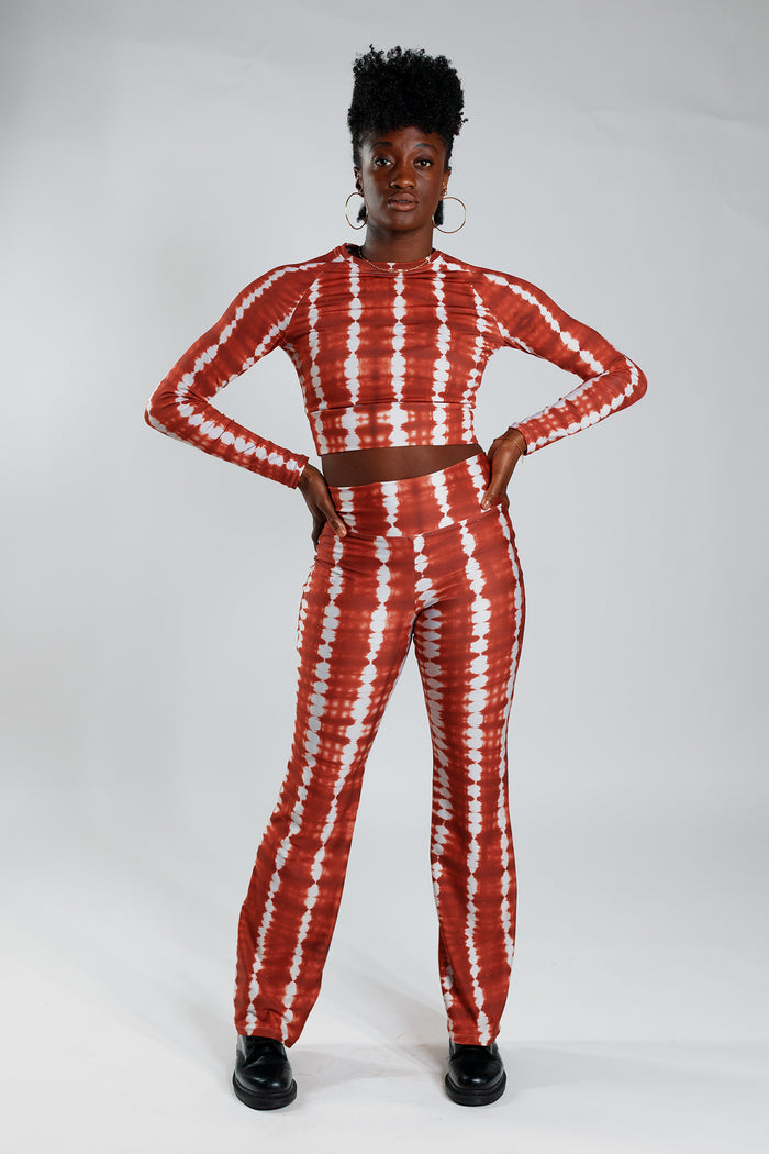 Flared Legging - Deep Red