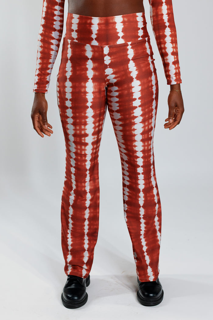 Flared Legging - Deep Red
