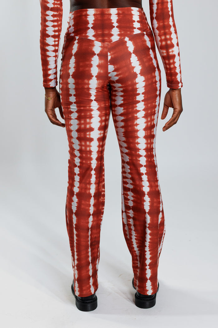 Flared Legging - Deep Red