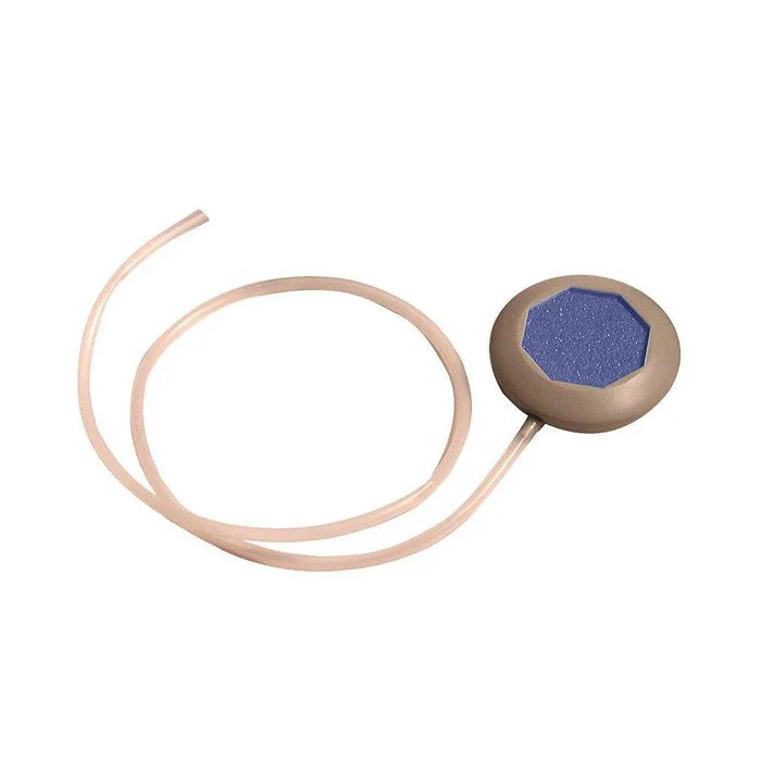 Frabill Aqua-Life Aerator Accessory Pack featuring a round, brown and blue device connected to flexible beige tubing designed for fishing tackle aeration.