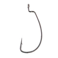 Gamakatsu Offset EWG Hook 25pk showing a single sharp wide gap fishing hook with an offset eye, designed for securely rigging lures in fishing tackle and rods.
