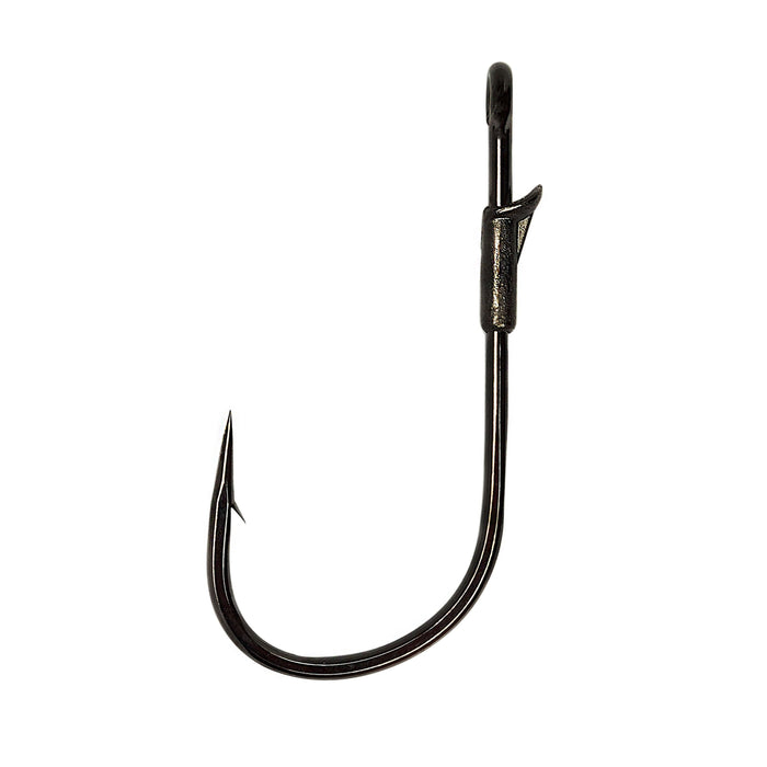 Gamakatsu Super Heavy Cover Flipping Hook in dark metal finish with a sturdy, sharp point and wide gap designed for heavy cover fishing tackle.