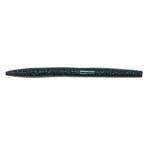 Gambler Lures 6'' Fat Ace Stick Bait fishing lure in dark color with green and blue glitter, textured surface designed for freshwater fishing tackle.