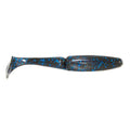 Gambler Lures Big EZ Swimbait fishing lure in dark color with blue flecks and a paddle tail design for lifelike movement in fishing tackle.