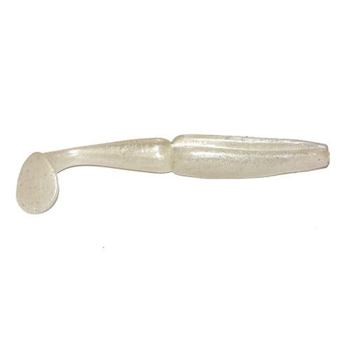 Clear, soft plastic Gambler Lures EZ Swimmer Swimbait with paddle tail designed for realistic swimming action in fishing tackle setups.