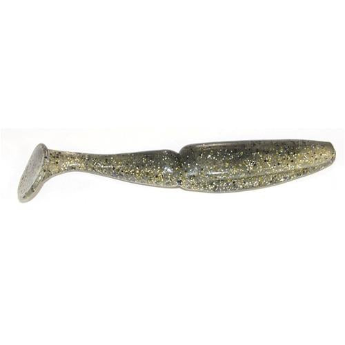 Gambler Lures EZ Swimmer Swimbait in natural shad color with glitter, designed for fishing tackle to attract musky and other game fish.