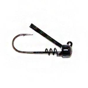 Gambler Lures Weedless Power Ned fishing lure with a black jig head, weed guard, and twisted wire collar designed for weedless bass fishing and tough cover conditions.