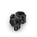 Adjustable Perspective Shaft Mount for LiveScope™ Transducers in black, featuring multiple adjustment knobs and durable mounting components for secure installation on fishing equipment.