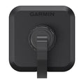 Black square Bulkhead Connector Kit for the LiveScope™ 2 Transducer Series and 12-pin Scanning Transducers with a central round locking mechanism and Garmin branding.