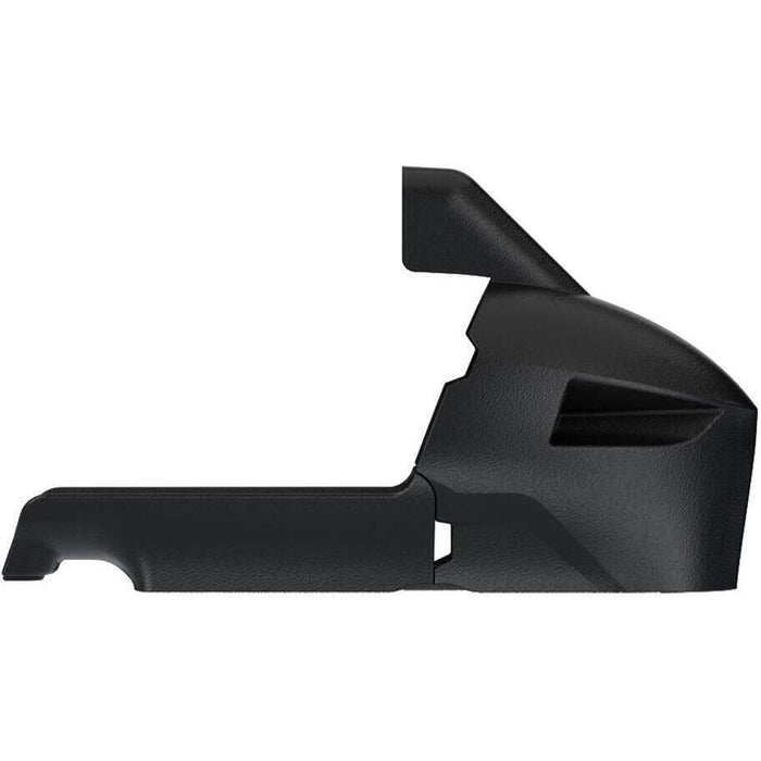 Black plastic housing component designed for mounting a transducer, shown from the side, identified as Garmin nose Cone With GT56 Transducer mount for marine electronics use.