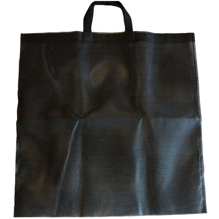 Gator Grip Mesh Weigh-in Bag in black mesh material with sturdy handles, designed for securely weighing and carrying fish, suitable for fishing tackle needs.