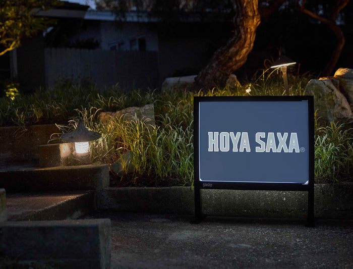 Georgetown University Hoya Saxa Blue Yardsy Sign - Flat Feet