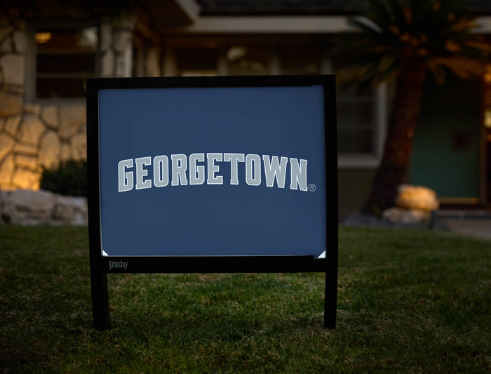 Georgetown Wordmark Blue Yardsy Sign - Hero