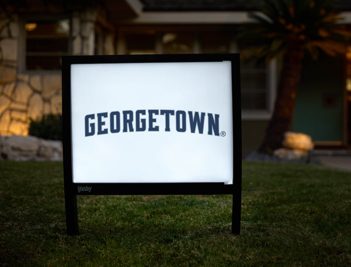 Georgetown Wordmark White Yardsy Sign - Hero