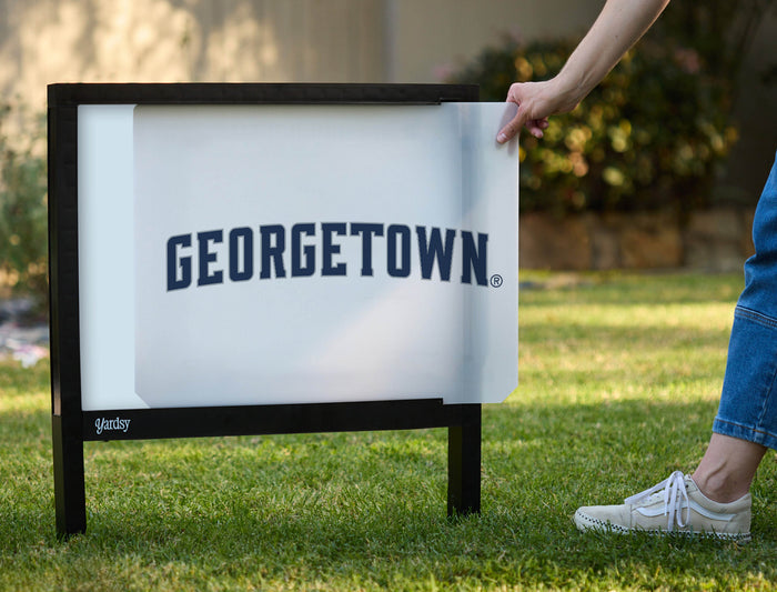 Georgetown Wordmark White Yardsy Sign - Interchangeable