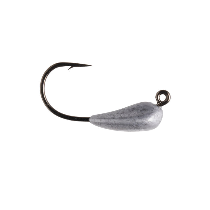 Great Lakes Finesse Micro Mini Tube Head fishing lure with a sharp, curved hook and a streamlined, weighted metallic head designed for precision fishing tackle.