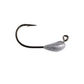 Great Lakes Finesse Micro Mini Tube Head fishing lure with a sharp black hook and a small silver weighted head designed for precise fishing tackle applications.