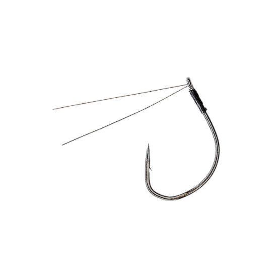 Hayabusa WRM962 Special Wacky Wire Guard Hook featuring a sharp curved hook with two thin wire guards extending from the shank, designed for fishing tackle use.