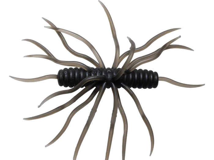 Hideup Coike Thunder Large (Elastomer) fishing lure in black with multiple soft, flexible appendages designed to mimic aquatic prey for effective fishing tackle use.