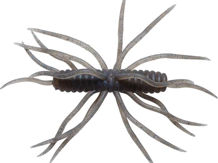 Hideup Coike Thunder Large (Elastomer) fishing lure in translucent grey with multiple flexible appendages designed to mimic aquatic prey for musky fishing tackle.