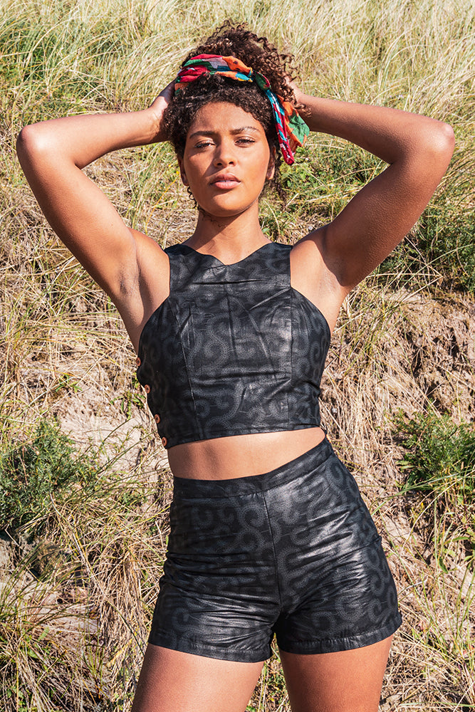 High Waist Shorts - Jiroff Print