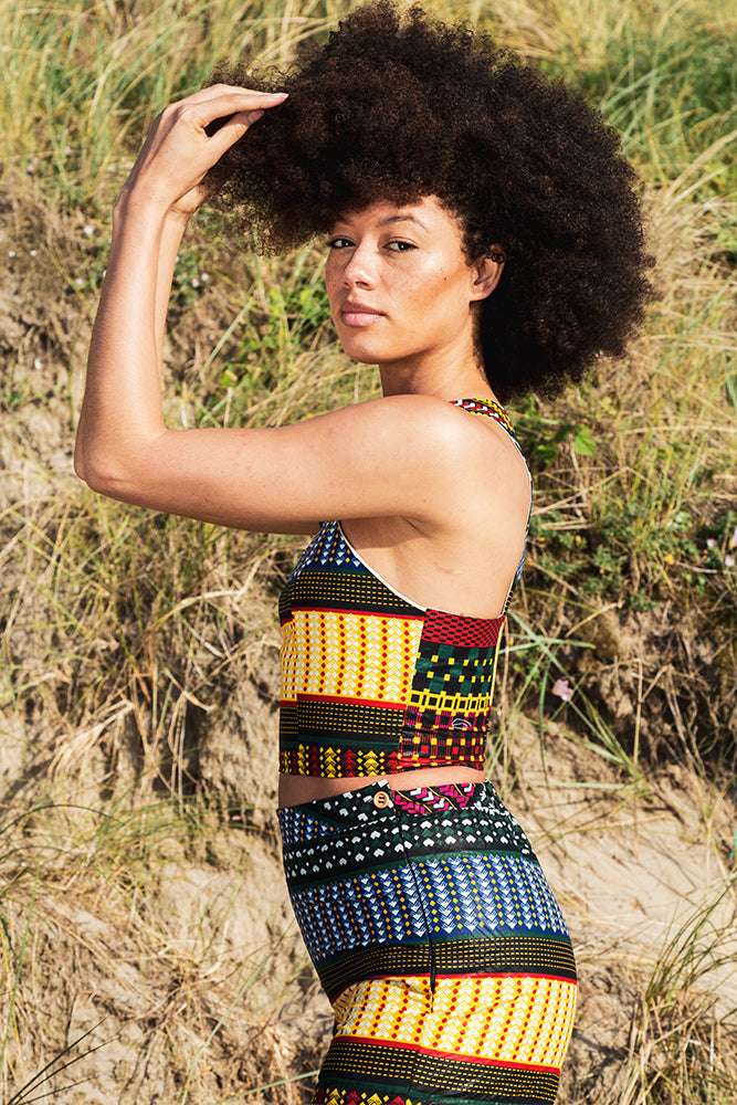 High Waist Shorts - Saba Print