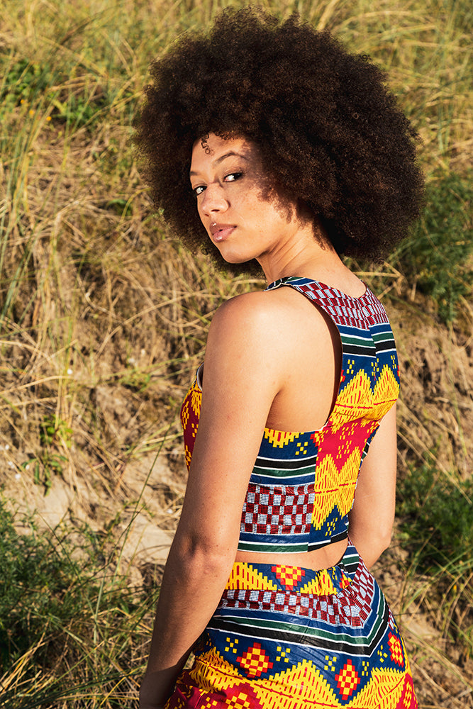High Waist Shorts - Tuba Print