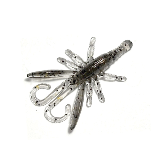 HMKL Alive Hog (Tournament Pack) fishing lure in translucent gray with black speckles, designed to mimic a crawfish for effective musky and freshwater fishing tackle.