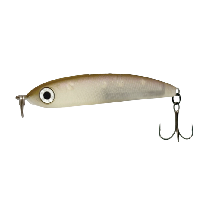 Fishing lure with a hook on a white background