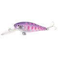 HMKL Shad 45 S Stream Ver. is a purple and pink fishing lure with realistic eyes, detailed scale patterns, and a clear diving lip, designed for effective fishing tackle use.
