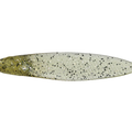 Issei Liar Minnow Flat Sakana Sakana fishing lure in translucent white with black speckles and a hint of olive green near the head, designed for effective fishing tackle use.