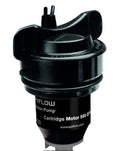 Johnson Pump/Mayfair 750 GPH Aerator/Bilge Pump Cartridge 28572 in black, designed for marine use, featuring a compact, durable motor housing and electrical connectors.