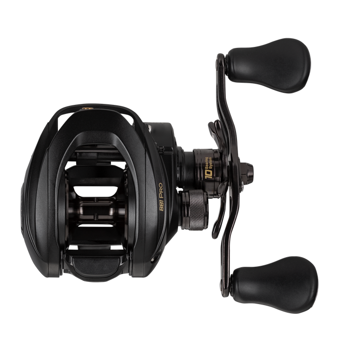 Lew's BB1 Pro Speed Spool LFS Casting Reel in black with ergonomic dual handles and precision spool, designed for efficient fishing tackle performance.