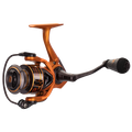 Lew's Mach Crush Spinning Reel in metallic orange and black, featuring ergonomic handle, precision spool, and durable construction ideal for fishing rods and reels enthusiasts.