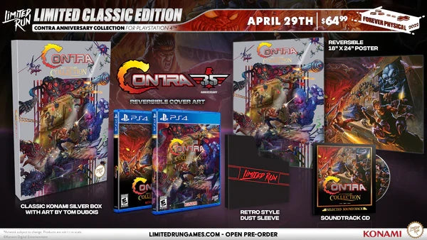 LIMITED RUN #446: CONTRA ANNIVERSARY COLLECTION CLASSIC EDITION (PS4)