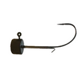 Limitless Felix's Big Ned Head featuring a dark weighted jig head with a sharp curved hook, designed for effective fishing tackle use in musky and ice fishing.