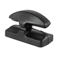 Line Cutterz Peel & Stick Flat Mount (Ceramic Blade) fishing tackle accessory with a compact black plastic body and sharp ceramic blade for easily cutting fishing lines.