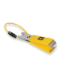 Loon Outdoors Classic Nippers with yellow protective cover and metal cutting blades designed for precise fishing tackle use, featuring a wire loop for secure handling.