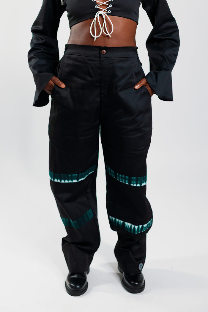 Loose Fit Cargo Trousers - Cargo Black / Deep Green